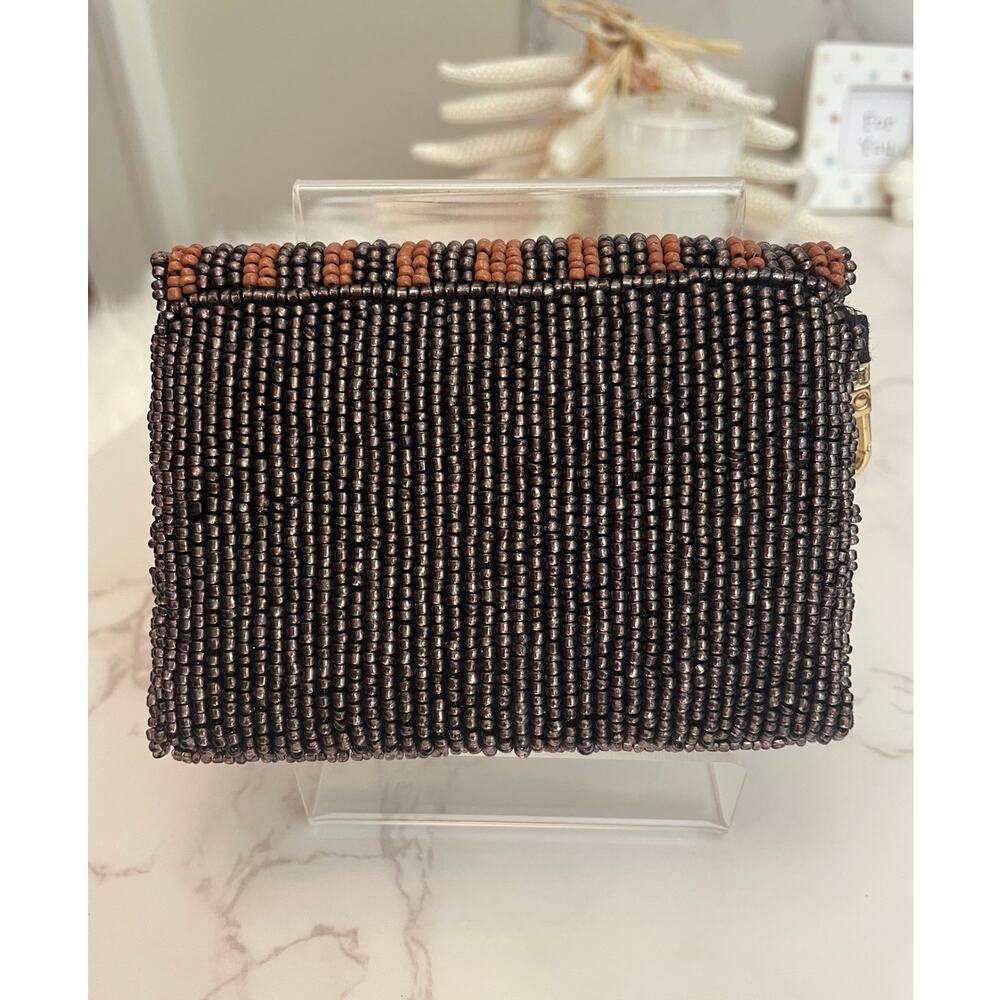Rachel Zoe Espresso Martini Beaded Clutch, Pouch, Detachable Strap NWT - Picture 8 of 10